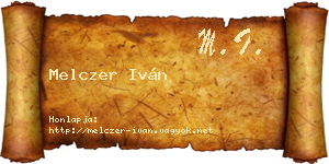 Melczer Iván névjegykártya